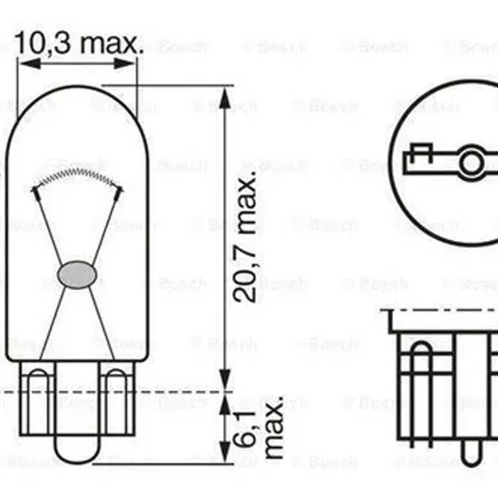 Ampolleta halógena T10 12v 5w
