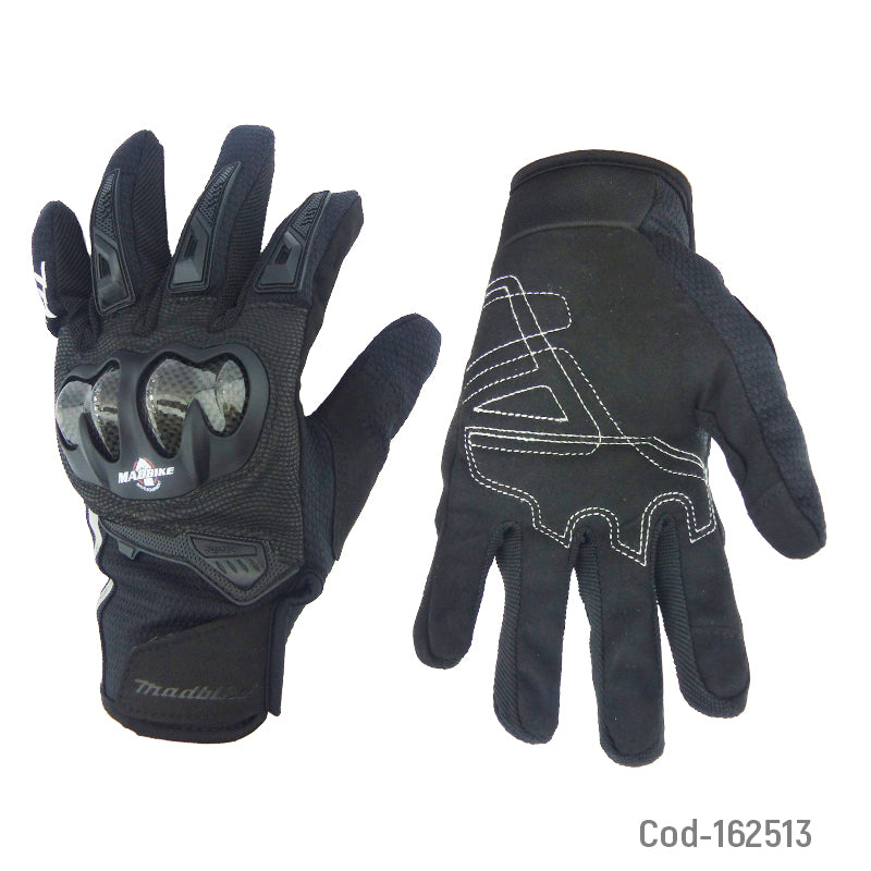 Guantes con Protección Carbón Y Sistema Touch NEGRO - Madbike