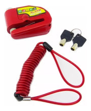 Candado para freno de disco con alarma y recordatorio