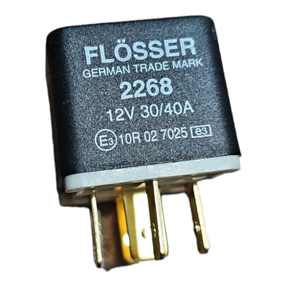 Relay luces 5 patas 12VOL 40AMP - Flosser - AGP
