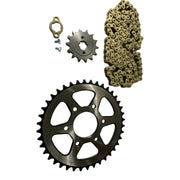 Kit de transmisión Pulsar NS 200 cadena dorada - Seipro