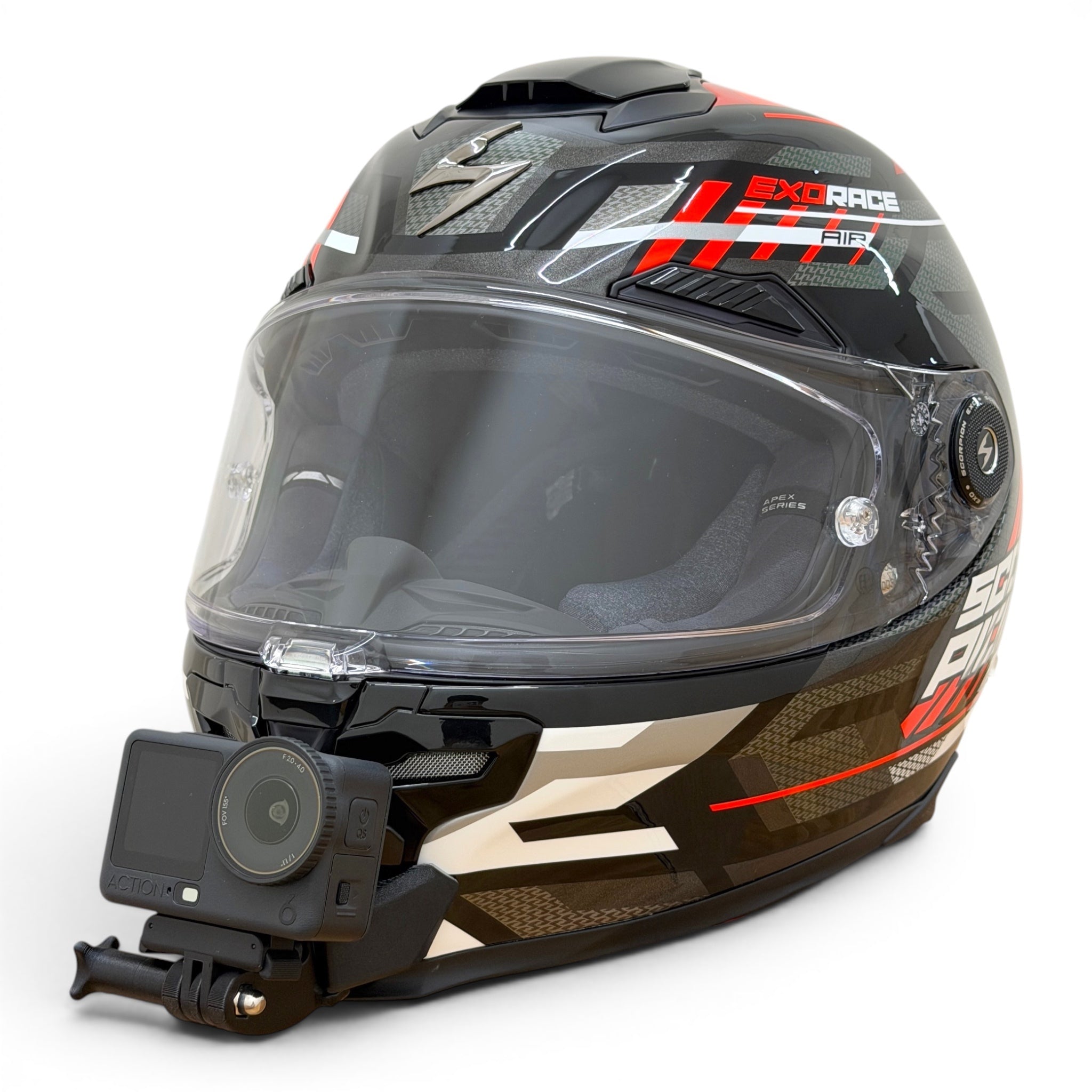 Soporte Insta360 y GoPro para Casco Scorpion EXO-RACE