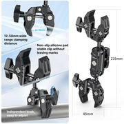 Soporte Clamp Doble para Insta360 y GoPro